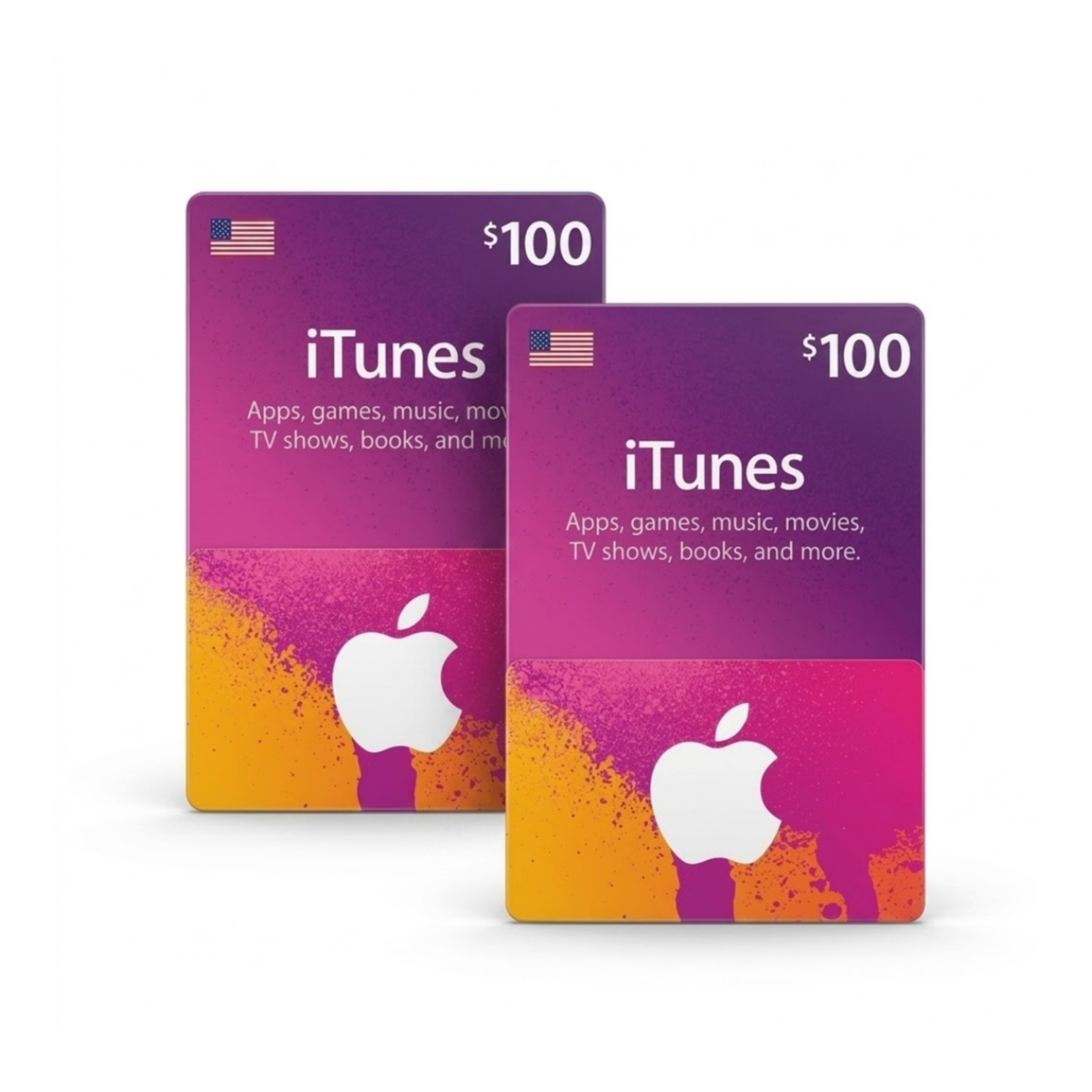 iTunes Gift Card 100 USD-2 Pieces (For USA Account)