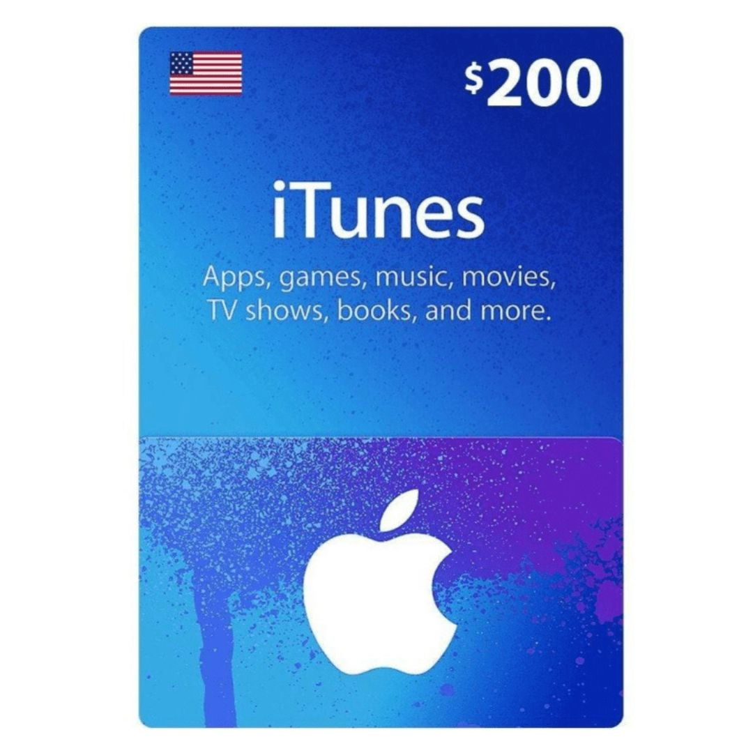 Itunes Gift Card 200 Usd (Usa)