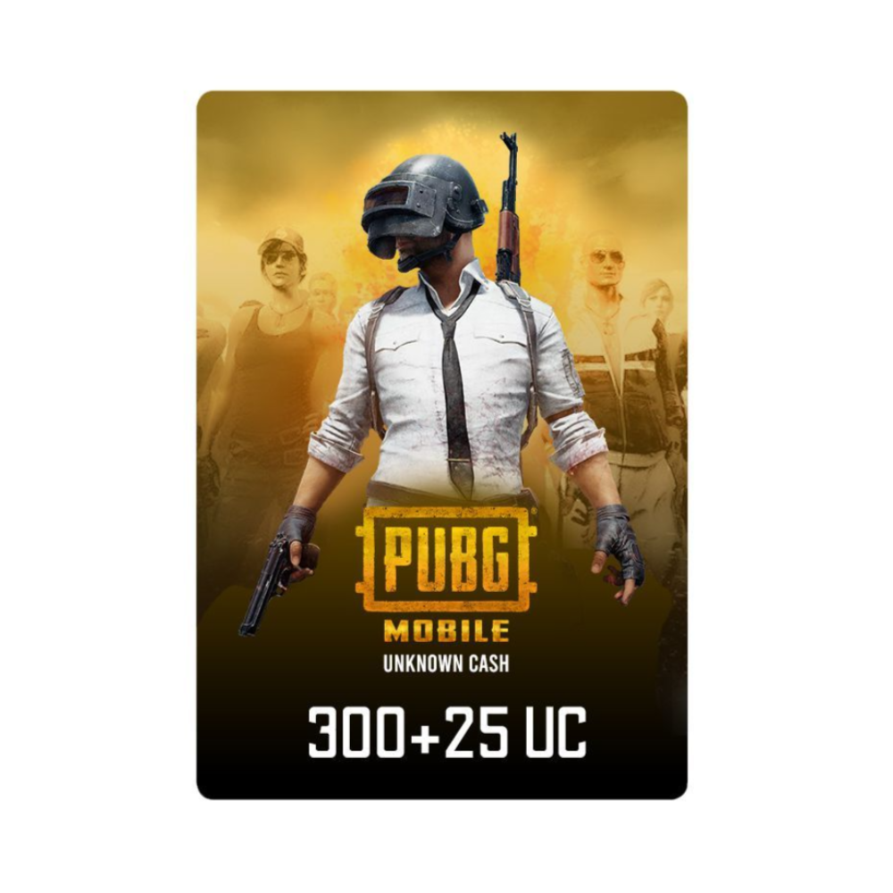 PUBG Mobile UC Digital Gift Card 300 + 25 UC – Global
