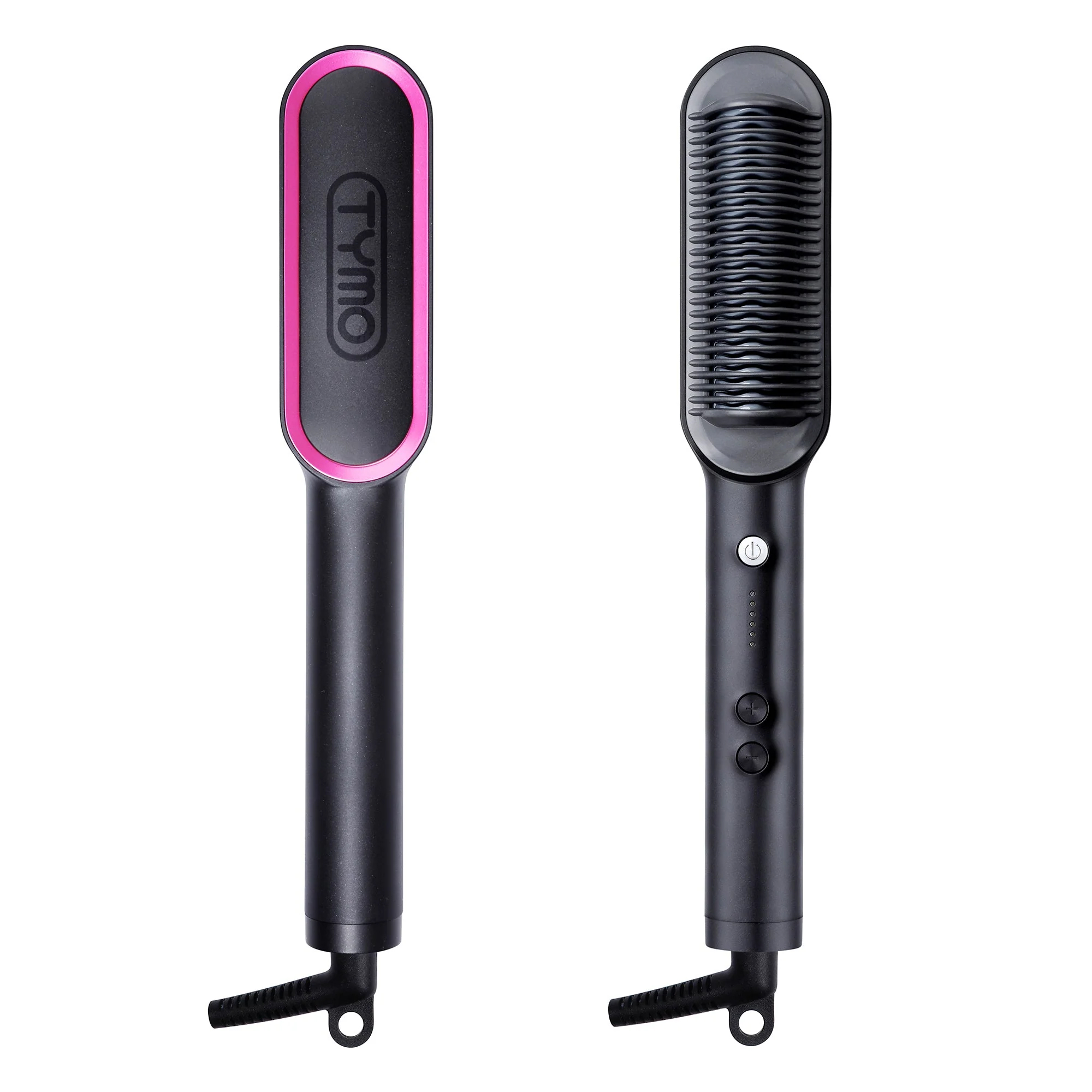 TYMO Ring Ceramic Hair Straightening Brush with Anti-Scald Design-HC100.BK