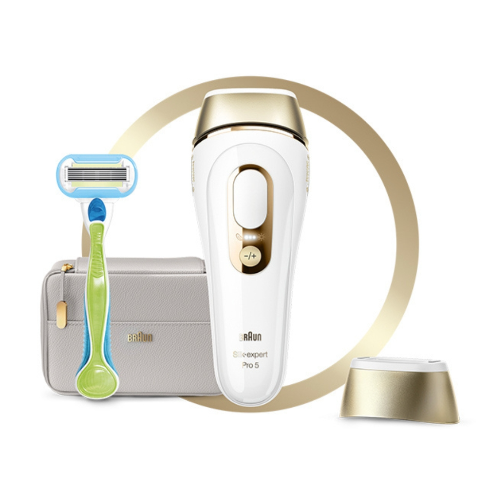 Braun Silk-expert Pro 5 PL5054 IPL Hair Removal Device with Venus Razor & Pouch