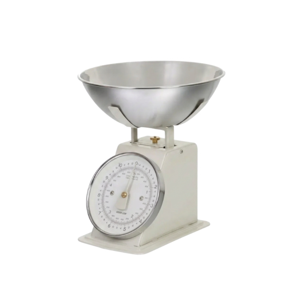 Green Lion Vintage Kitchen Scale with Stainless Steel Bowl – 5kg