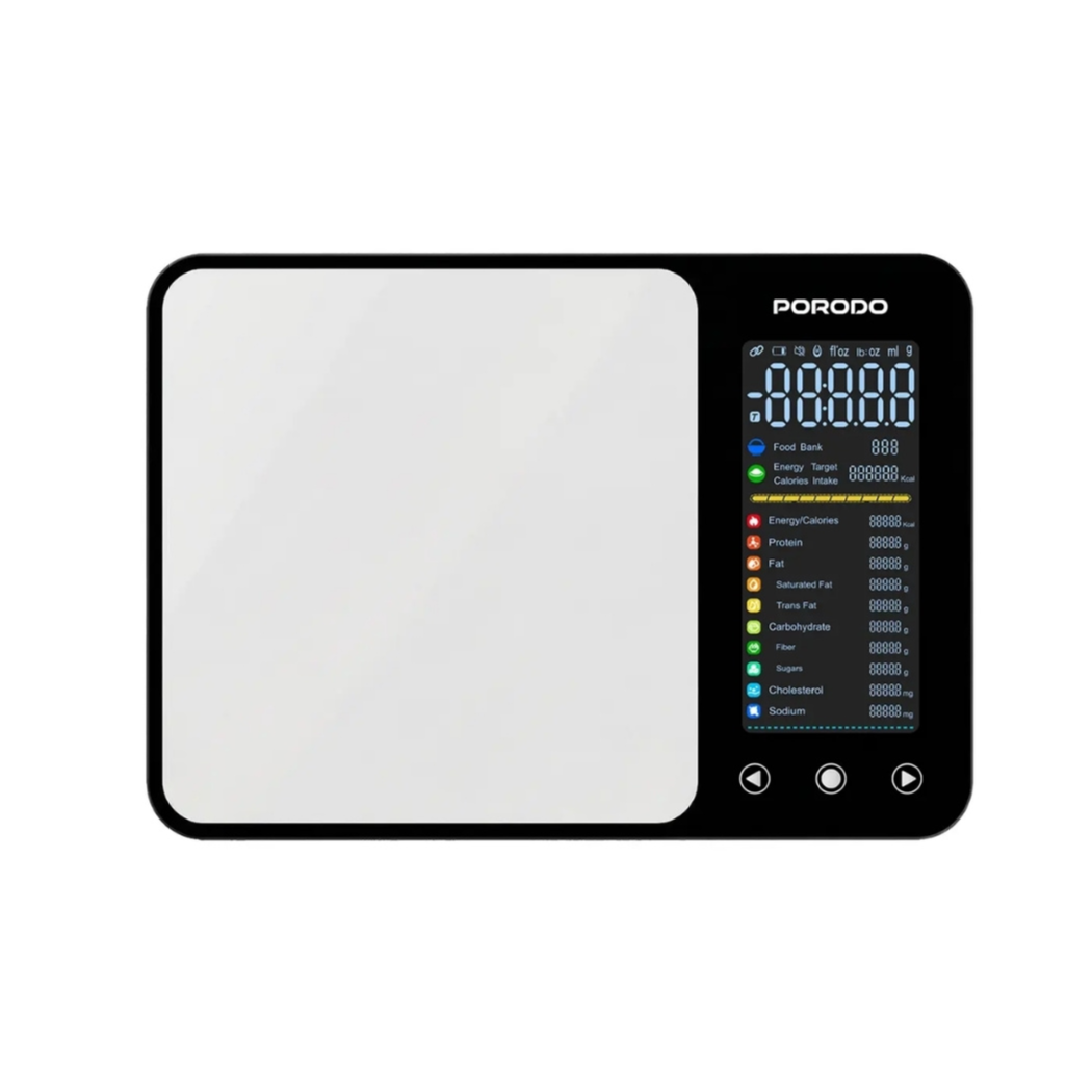 Porodo Kalio Smart Kitchen Scale with Nutrition Calculator & Measuring Tape