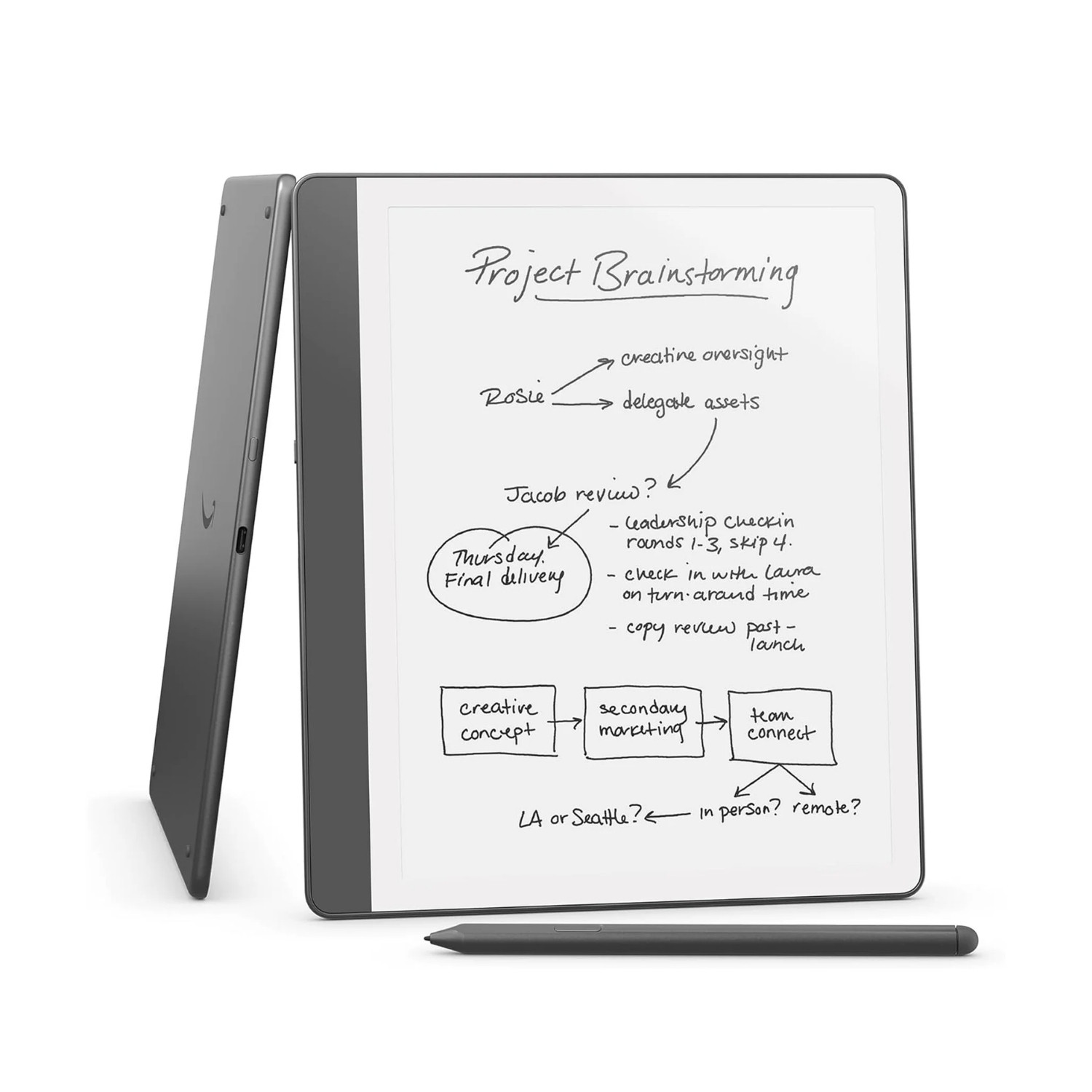 Amazon Kindle Scribe 2024 (64GB) eReader & Digital Notebook with Premium Pen-Tungsten
