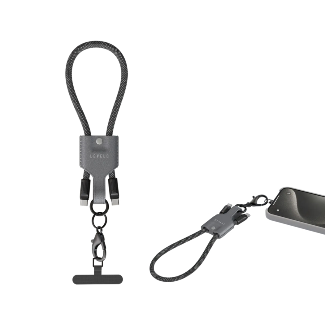 Levelo Tugo USB-C to USB-C 60W Lanyard Cable – 1m
