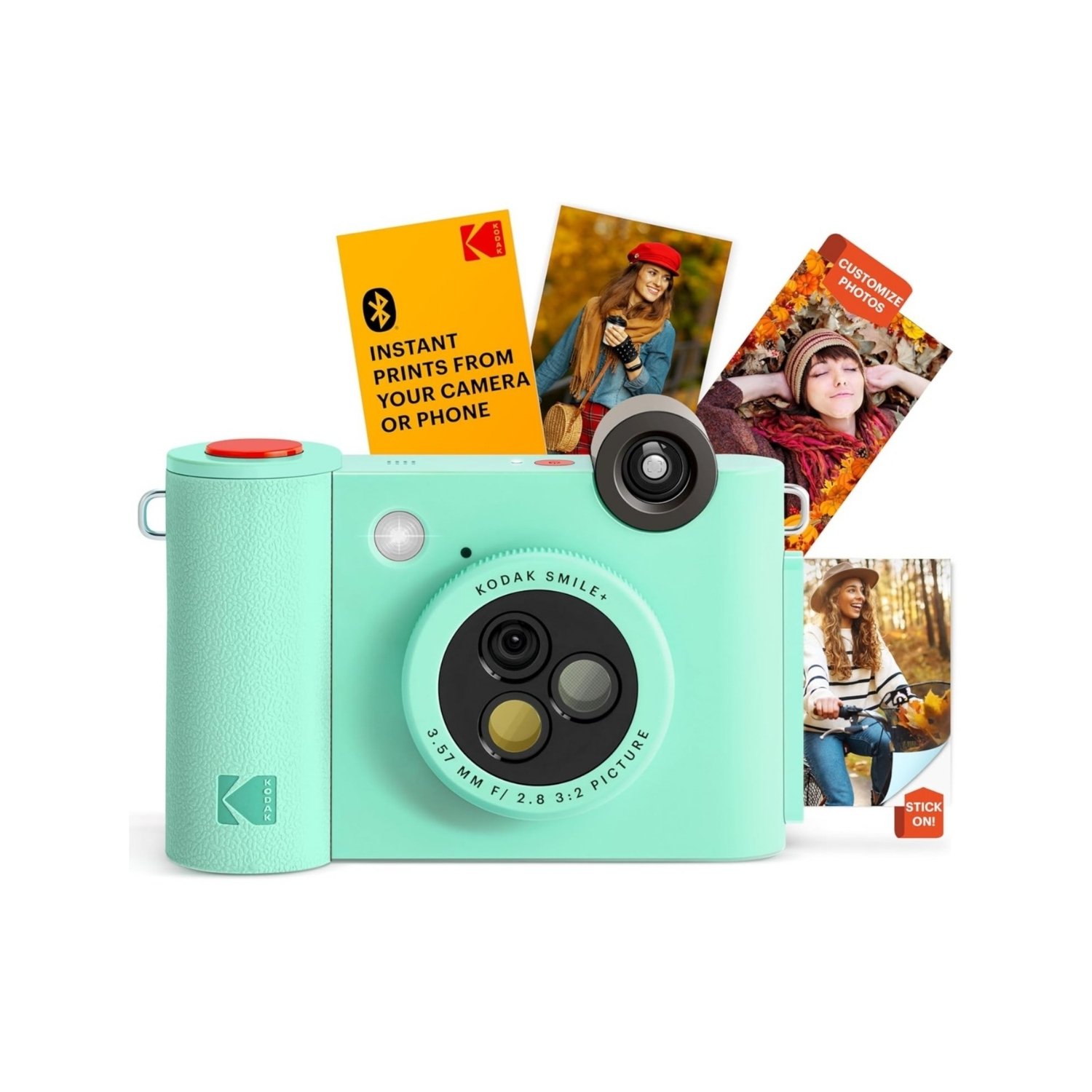 Kodak Smile Plus 10MP Instant Camera & Bluetooth Photo Printer with ZINK Technology-Green